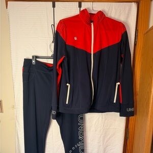 EXCEPTIONAL Red and Black XXL Track Jacket and Pants Set